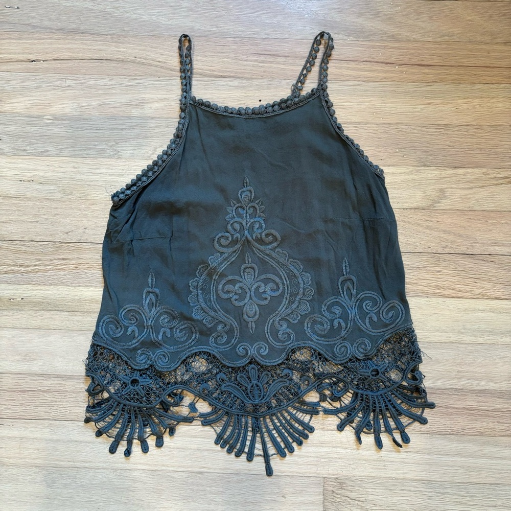 $5 ADD ON Small Rue 21 Tank Top with Crochet Details